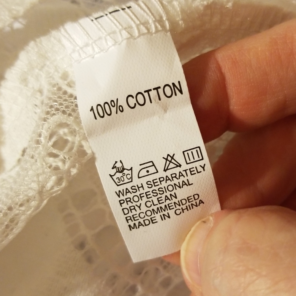 🤣Stunning October Love ❤️White Lace Top (See Thru)-Blouse love you too 💜💙🐦💕 - Picture 12 of 12